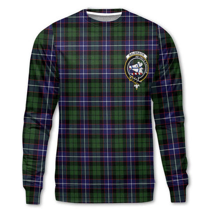 Clan Galbraith Tartan Men Sweatshirt Crest And Plaid Basic Style