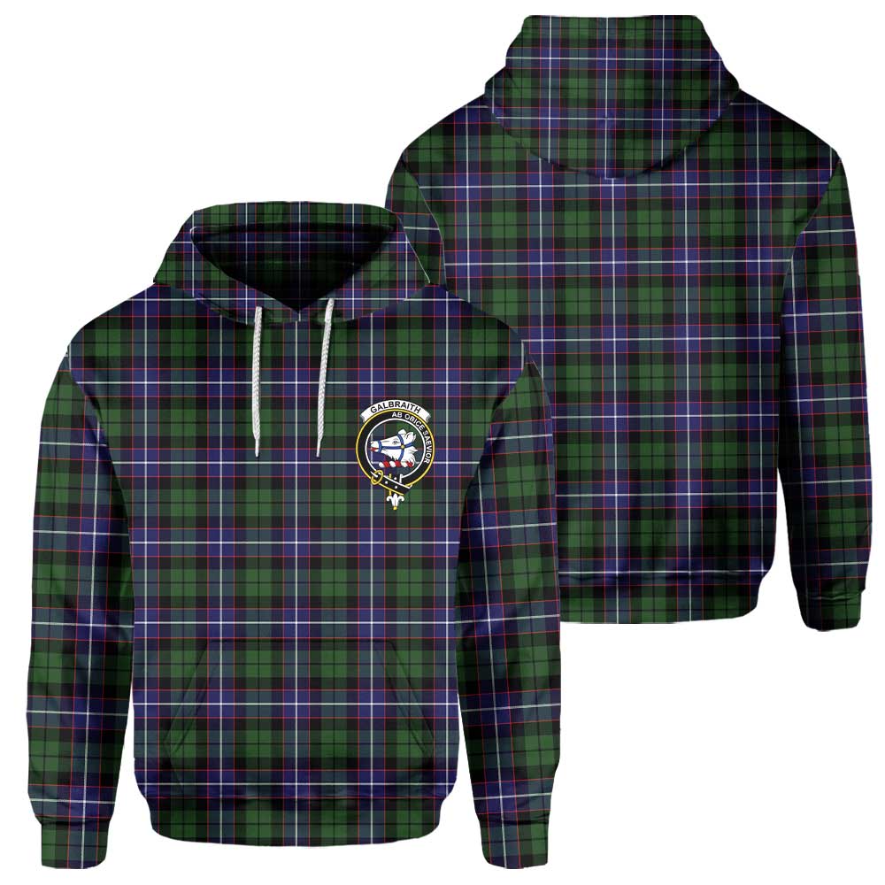 Clan Galbraith Tartan Women Hoodie Crest And Plaid Basic Style