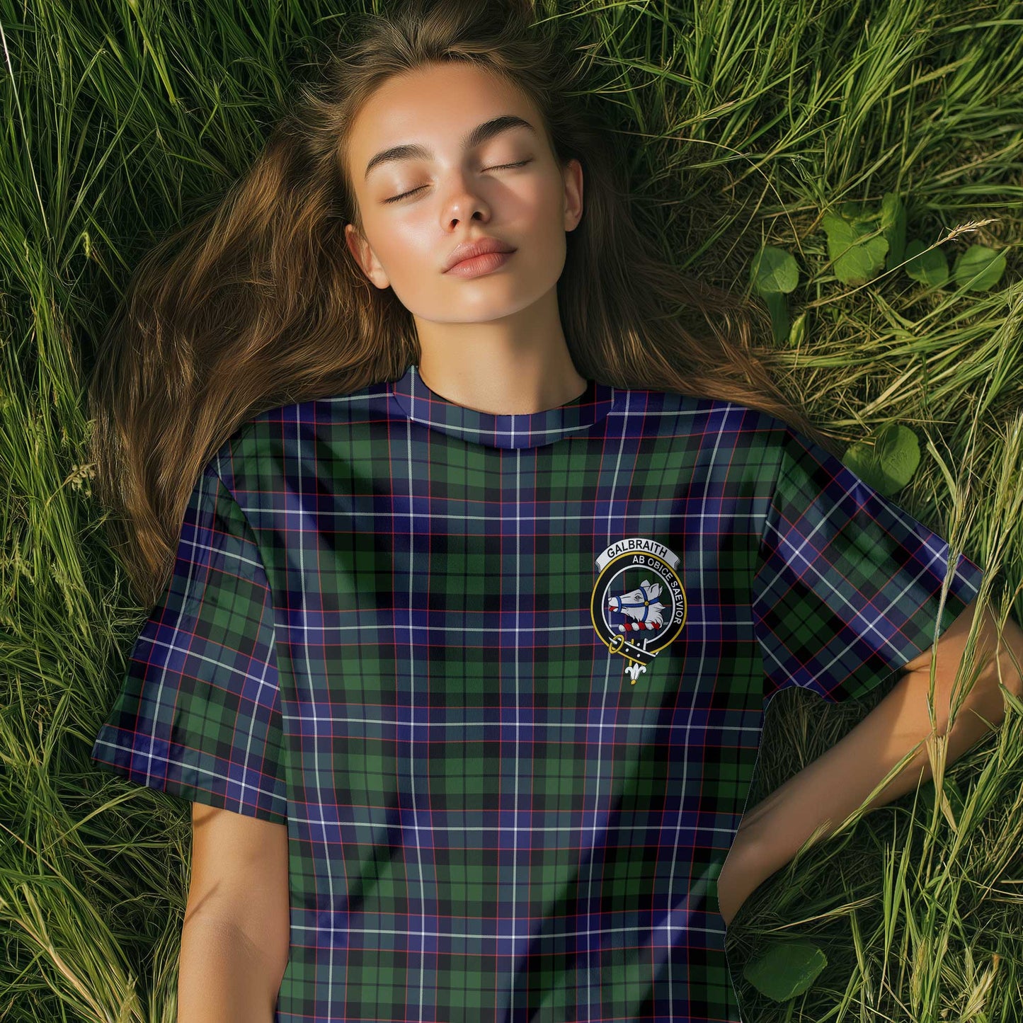 Clan Galbraith Tartan Women T Shirt Crest And Plaid Basic Style