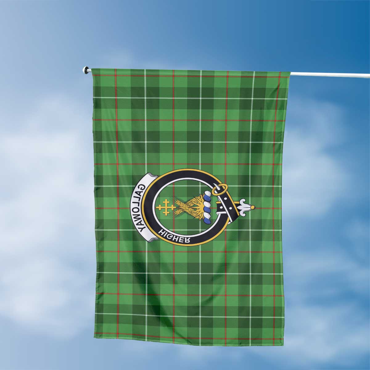 Clan Galloway Tartan Flag Crest And Plaid Basic Style