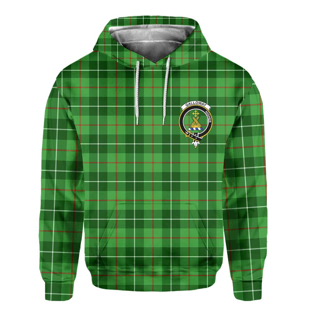 Clan Galloway Tartan Men Hoodie Crest And Plaid Basic Style