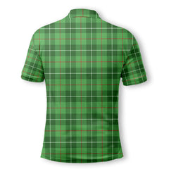 Clan Galloway Tartan Men Polo Shirt Crest And Plaid Basic Style