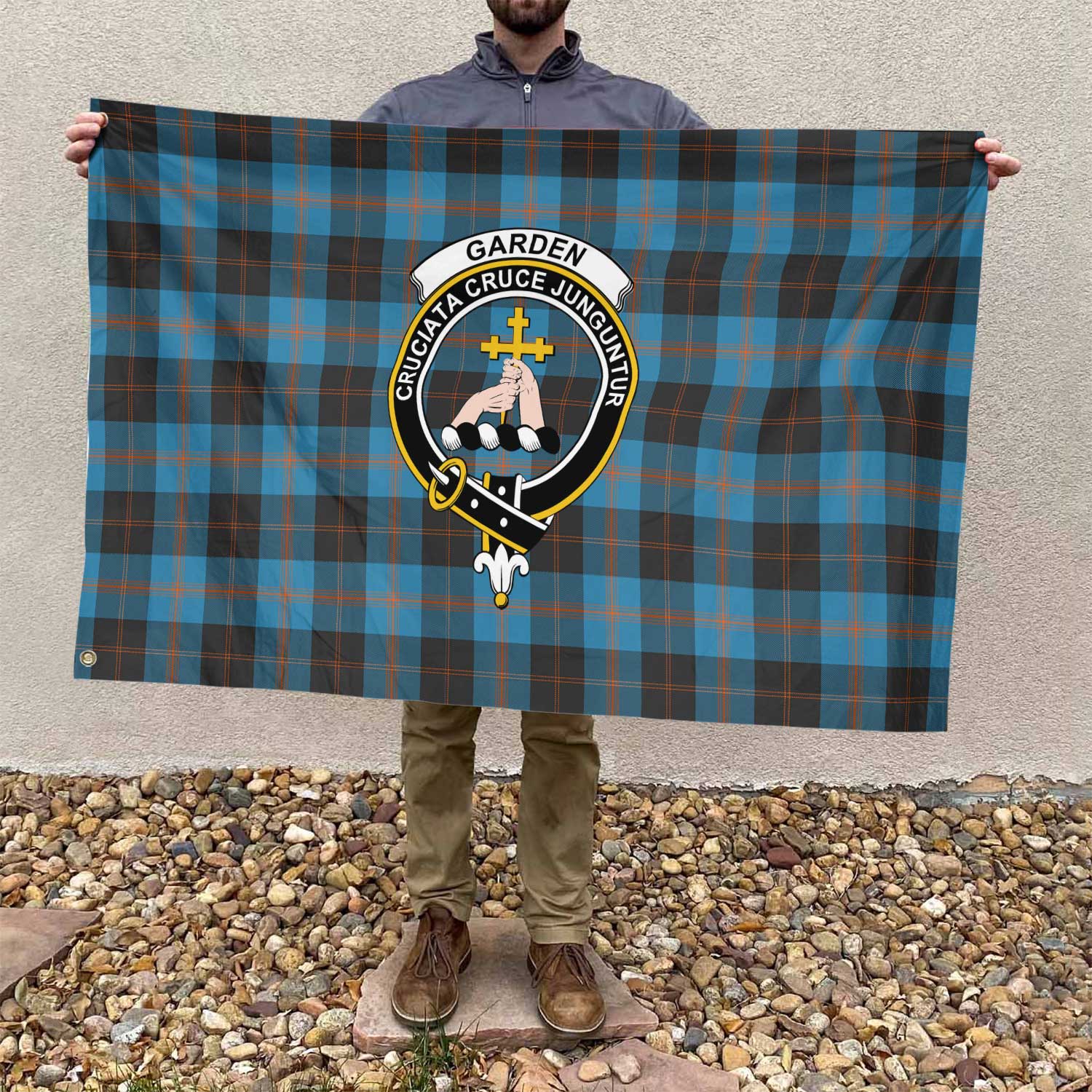 Clan Garden Tartan Flag Crest And Plaid Basic Style