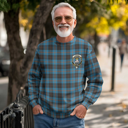 Clan Garden Tartan Men Sweatshirt Crest And Plaid Basic Style