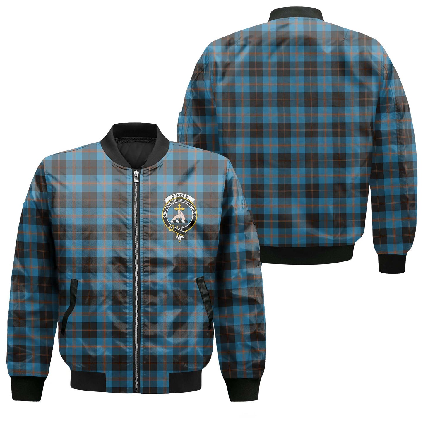 Clan Garden Tartan Women Bomber Jacket Crest And Plaid Basic Style