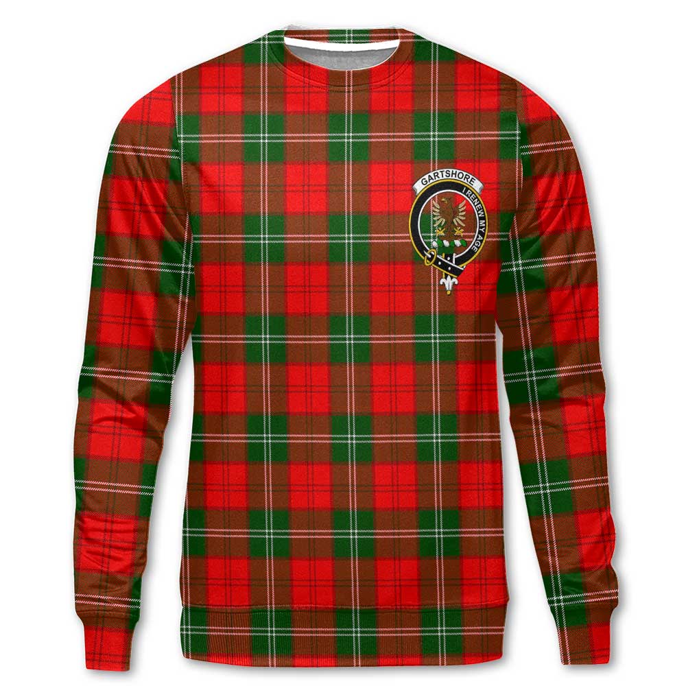 Clan Gartshore Tartan Men Sweatshirt Crest And Plaid Basic Style