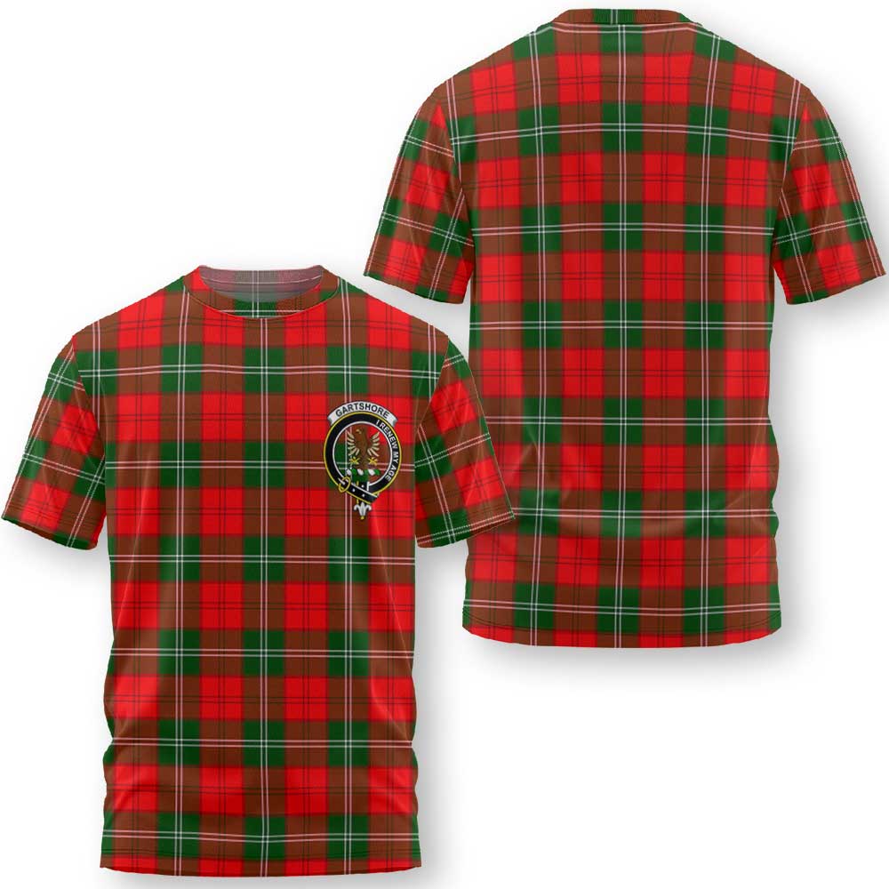 Clan Gartshore Tartan Men T Shirt Crest And Plaid Basic Style