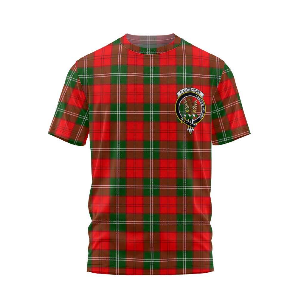 Clan Gartshore Tartan Men T Shirt Crest And Plaid Basic Style