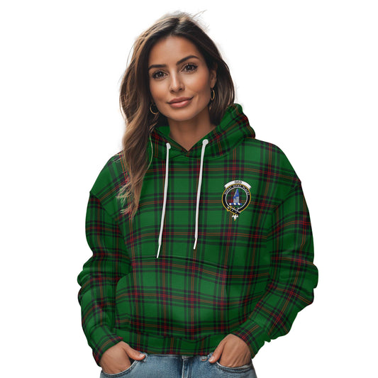 Clan Ged Tartan Women Hoodie Crest And Plaid Basic Style