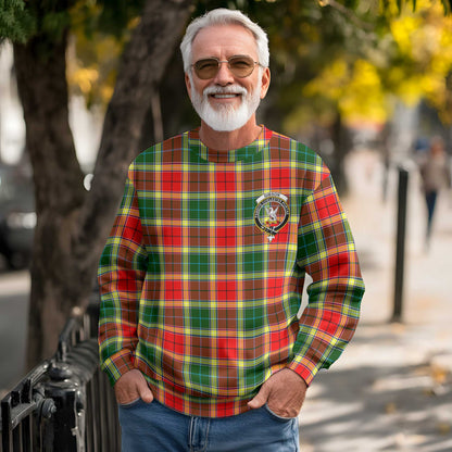 Clan Gibson Tartan Men Sweatshirt Crest And Plaid Basic Style