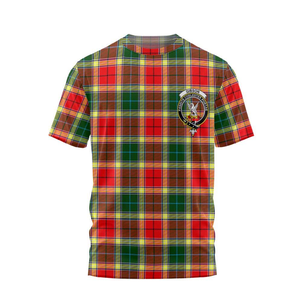 Clan Gibson Tartan Men T Shirt Crest And Plaid Basic Style