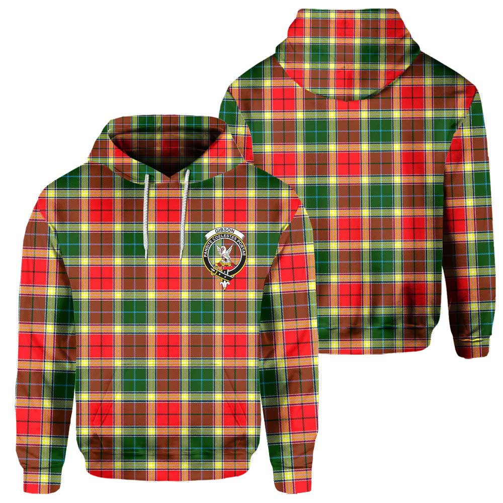 Clan Gibson Tartan Women Hoodie Crest And Plaid Basic Style