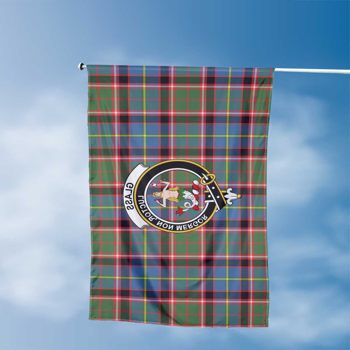 Clan Glass Tartan Flag 1 Crest And Plaid Basic Style Tartan House Flag Crest And Plaid Basic Style