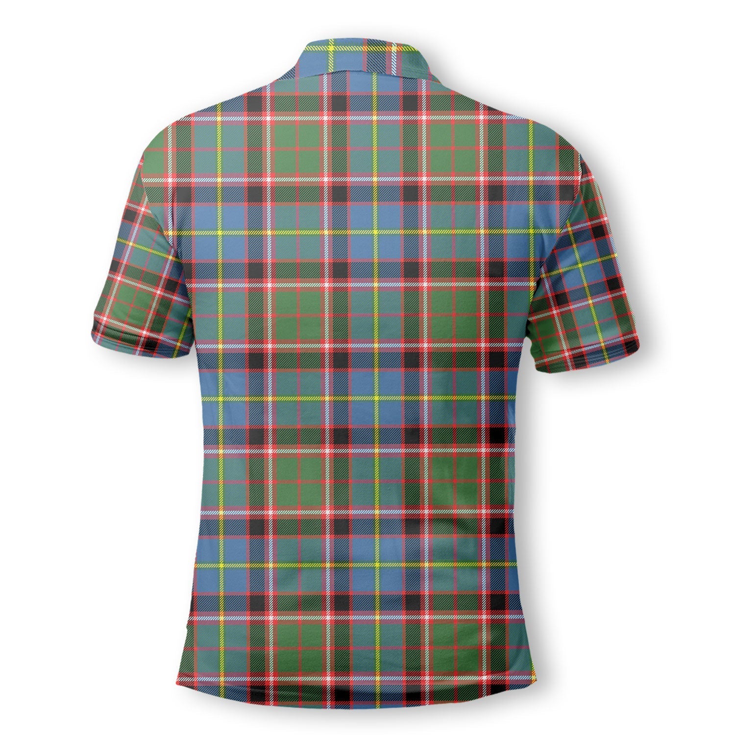 Clan Glass Tartan Golf Men Polo Shirt Crest And Plaid Basic Style