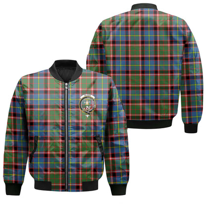 Clan Glass Tartan Men Bomber Jacket Crest And Plaid Basic Style