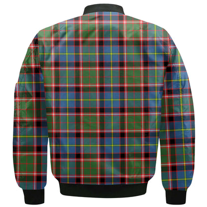 Clan Glass Tartan Men Bomber Jacket Crest And Plaid Basic Style