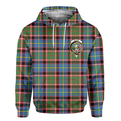 Clan Glass Tartan Men Hoodie Crest And Plaid Basic Style