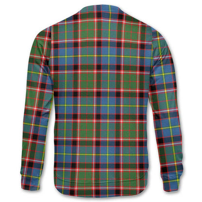 Clan Glass Tartan Men Sweatshirt Crest And Plaid Basic Style