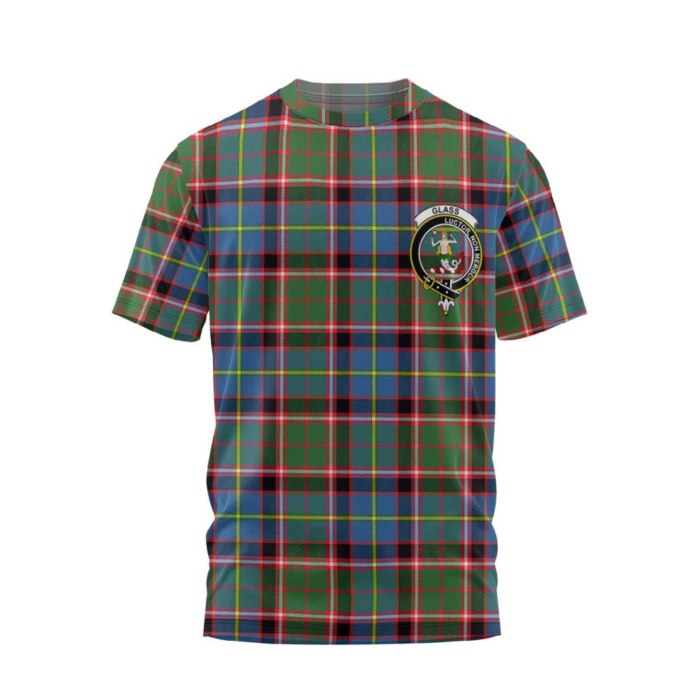 Clan Glass Tartan Men T Shirt Crest And Plaid Basic Style