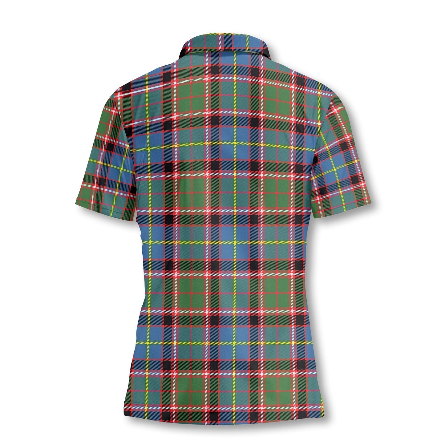 Clan Glass Tartan Women Polo Shirt Crest And Plaid Basic Style