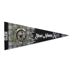 Clan Glen Tartan Felt Pennant Crest And Plaid Basic Style