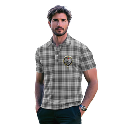 Clan Glen Tartan Golf Men Polo Shirt Crest And Plaid Basic Style