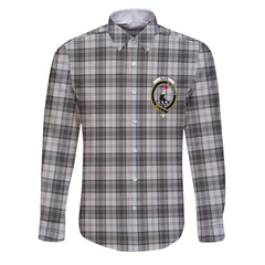 Clan Glen Tartan Long Sleeve Button Shirt Crest And Plaid Basic Style