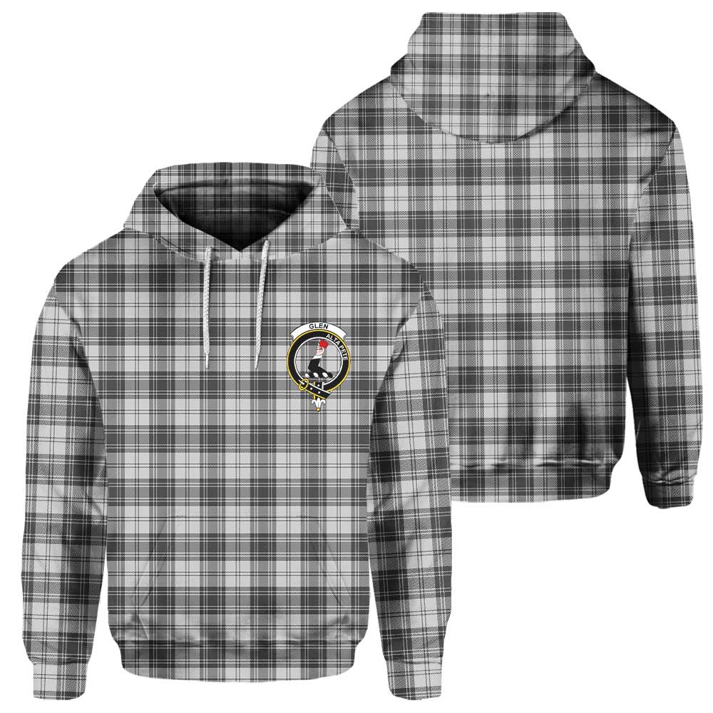 Clan Glen Tartan Men Hoodie Crest And Plaid Basic Style