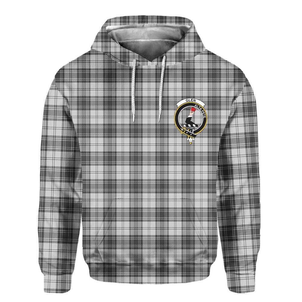 Clan Glen Tartan Men Hoodie Crest And Plaid Basic Style