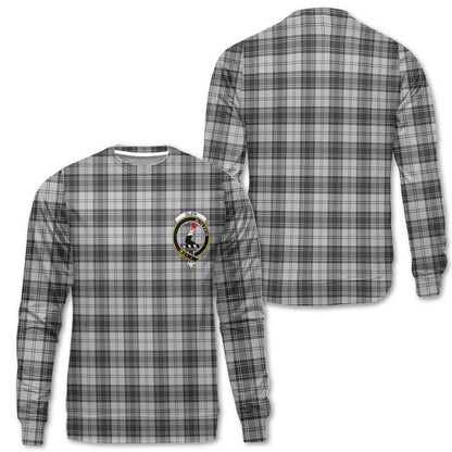 Clan Glen Tartan Men Sweatshirt Crest And Plaid Basic Style