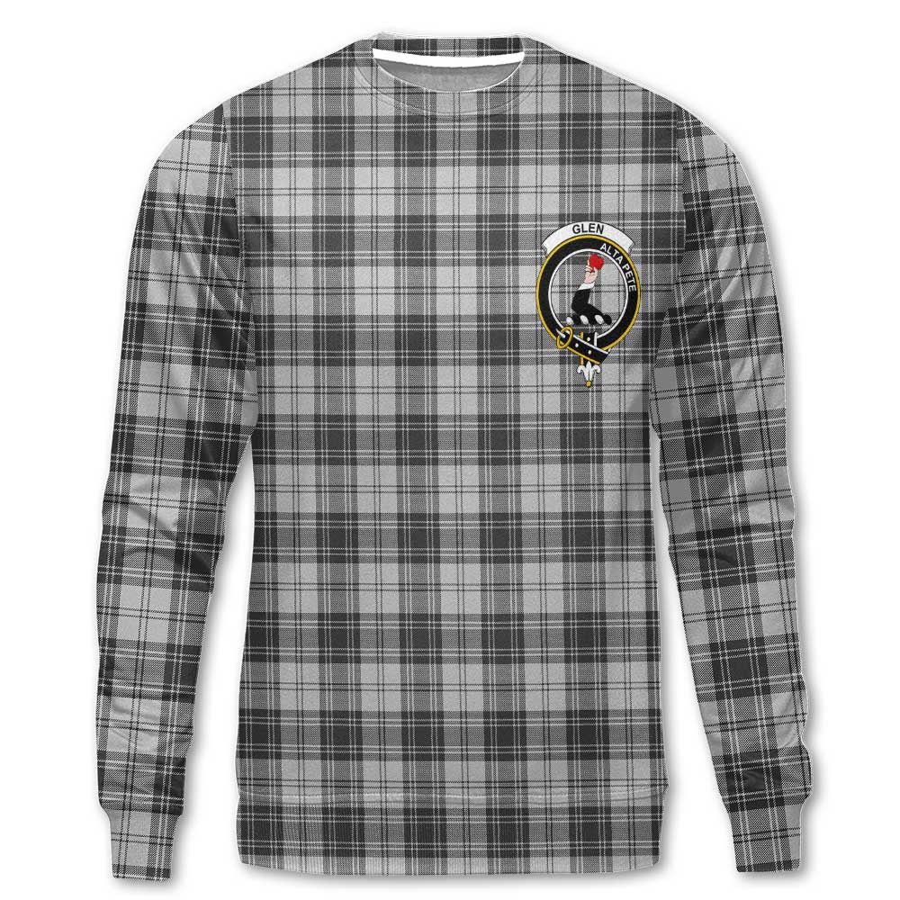 Clan Glen Tartan Men Sweatshirt Crest And Plaid Basic Style