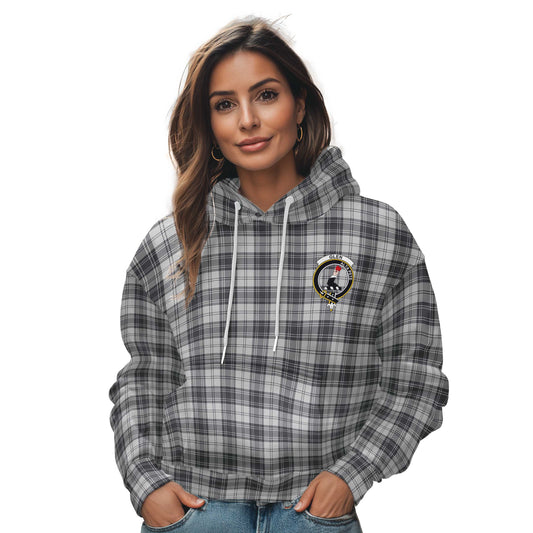 Clan Glen Tartan Women Hoodie Crest And Plaid Basic Style