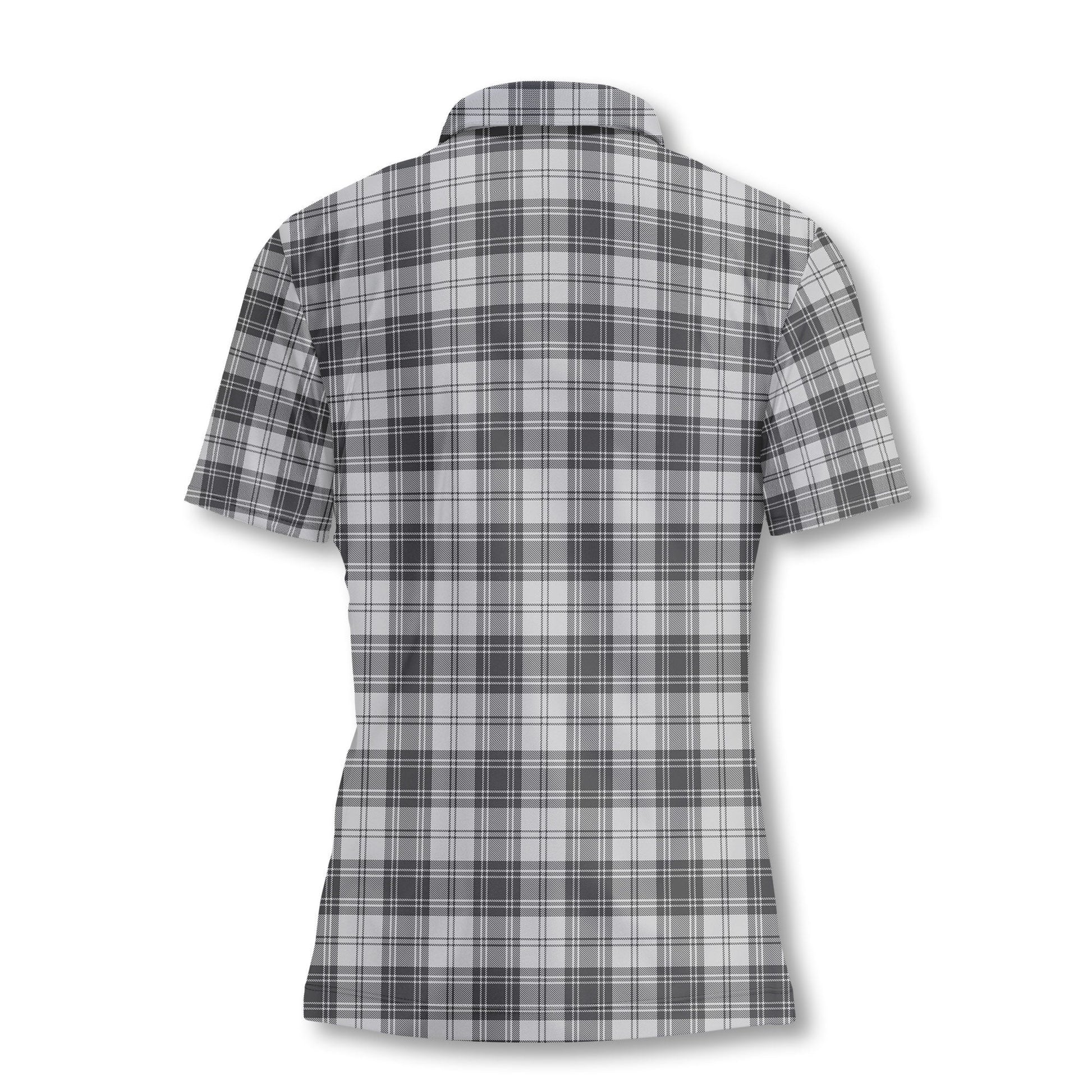 Clan Glen Tartan Women Polo Shirt Crest And Plaid Basic Style