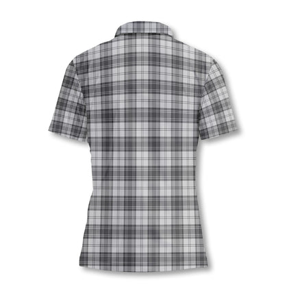 Clan Glen Tartan Women Polo Shirt Crest And Plaid Basic Style