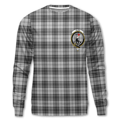 Clan Glen Tartan Women Sweatshirt Crest And Plaid Basic Style