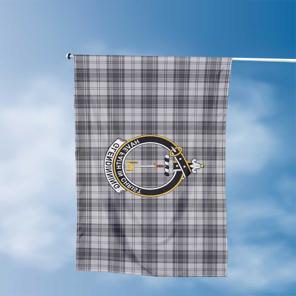 Clan Glendinning Tartan Flag 1 Crest And Plaid Basic Style Tartan House Flag Crest And Plaid Basic Style