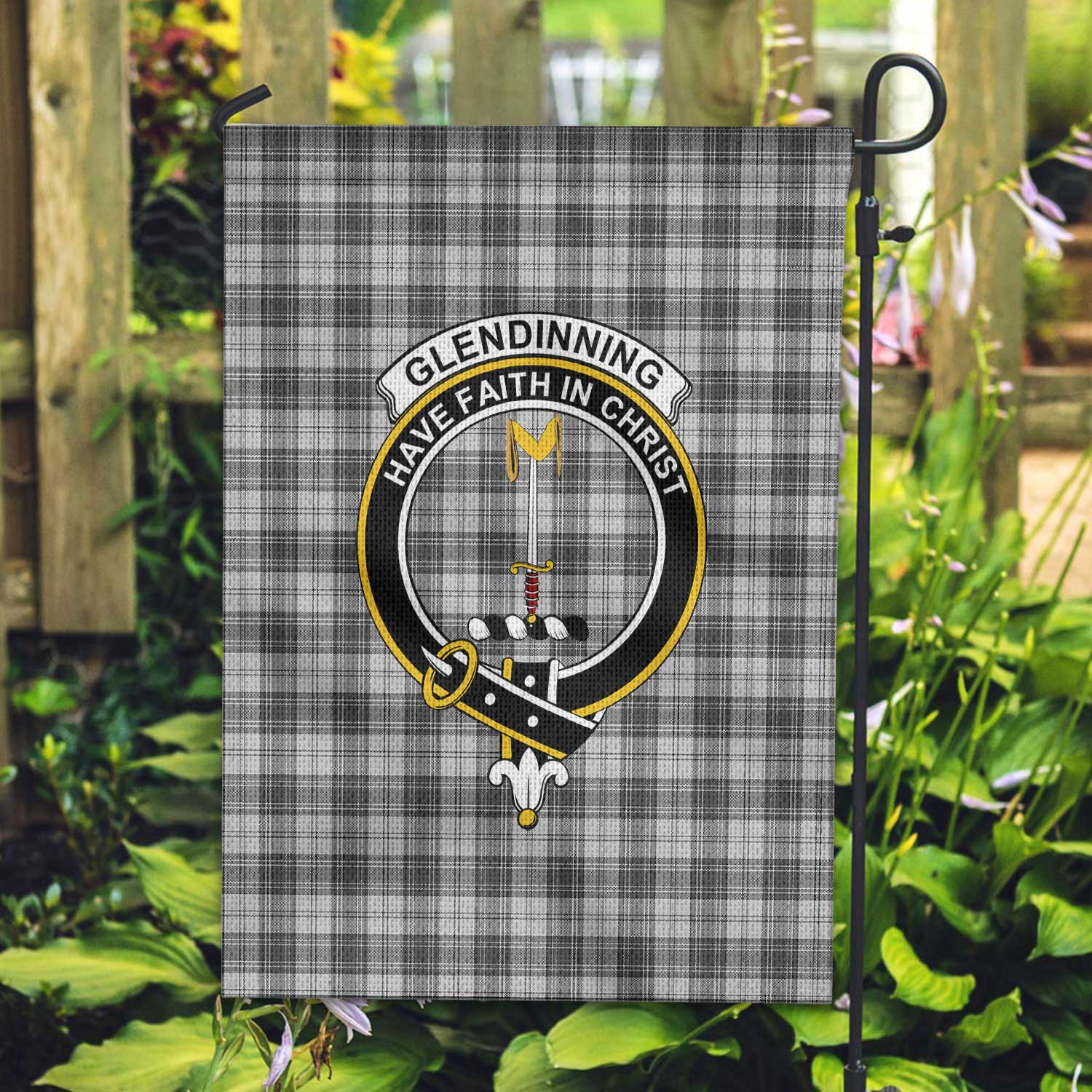 Clan Glendinning Tartan Garden Flag Crest And Plaid Basic Style
