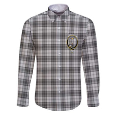 Clan Glendinning Tartan Long Sleeve Button Shirt Crest And Plaid Basic Style