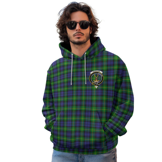 Clan Gordon Tartan Men Hoodie Crest And Plaid Basic Style