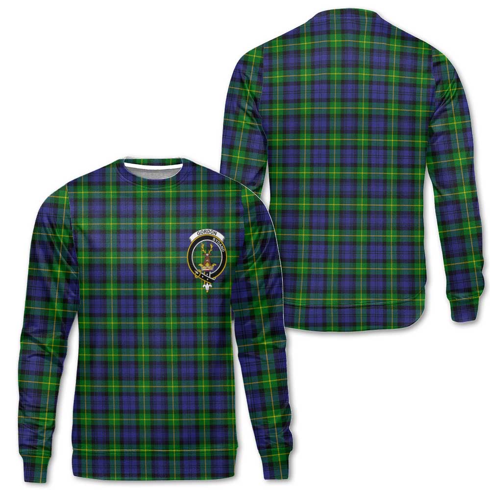 Clan Gordon Tartan Men Sweatshirt Crest And Plaid Basic Style