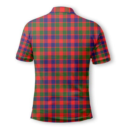 Clan Gow Tartan Golf Men Polo Shirt Crest And Plaid Basic Style