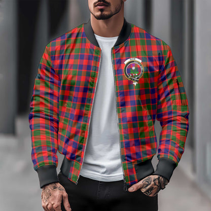 Clan Gow Tartan Men Bomber Jacket Crest And Plaid Basic Style