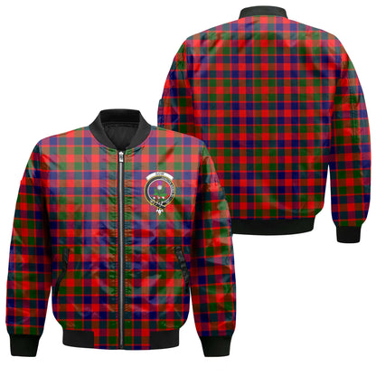 Clan Gow Tartan Men Bomber Jacket Crest And Plaid Basic Style