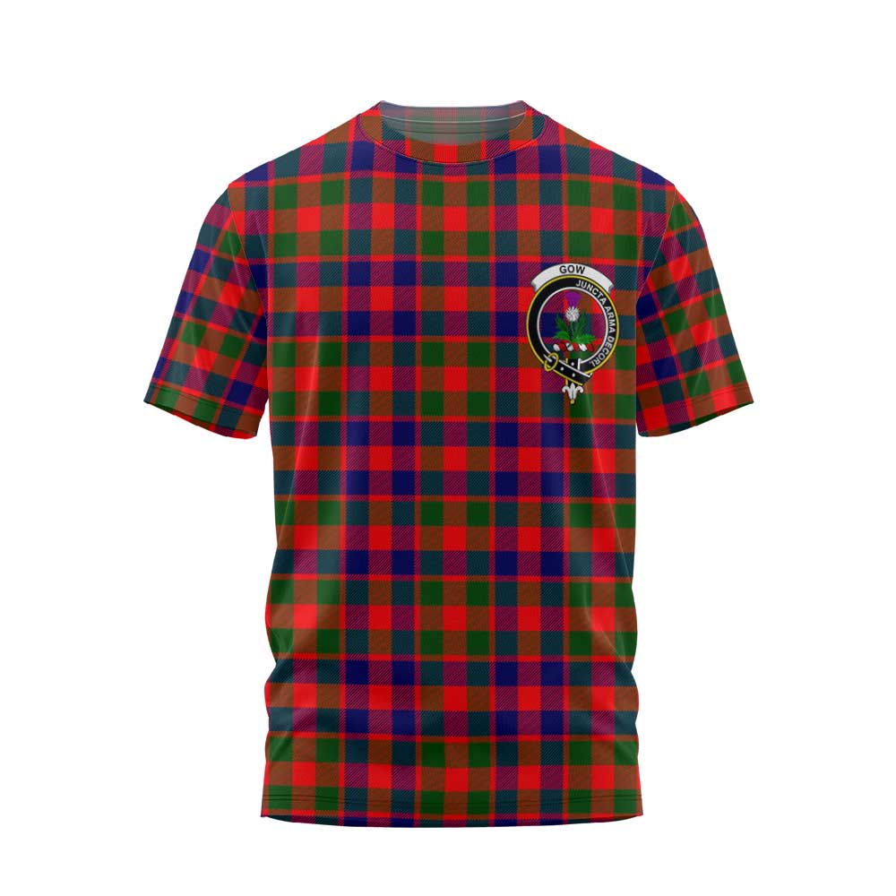 Clan Gow Tartan Men T Shirt Crest And Plaid Basic Style