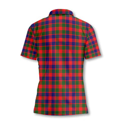 Clan Gow Tartan Women Polo Shirt Crest And Plaid Basic Style