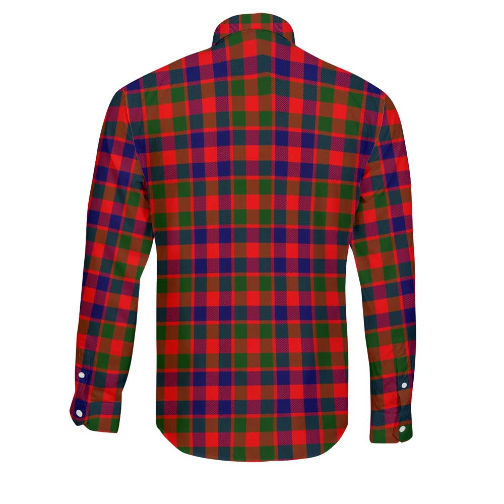 Clan Gow Of Skeoch Tartan Long Sleeve Button Shirt Crest And Plaid Basic Style