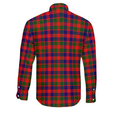 Clan Gow Of Skeoch Tartan Long Sleeve Button Shirt Crest And Plaid Basic Style