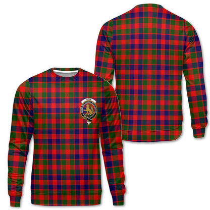 Clan Gow Of Skeoch Tartan Men Sweatshirt Crest And Plaid Basic Style