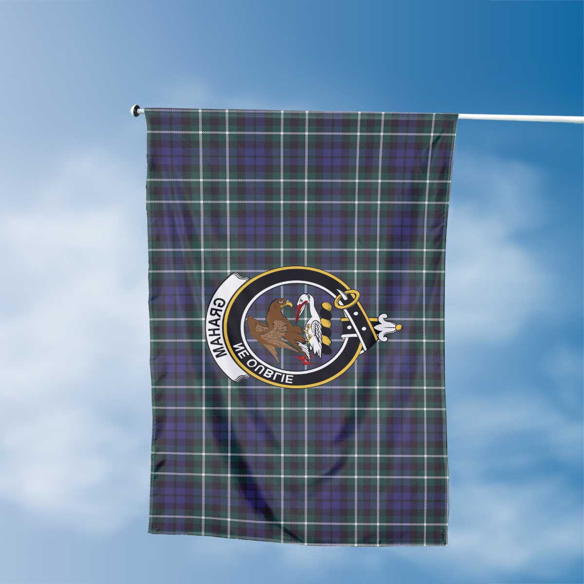 Clan Graham Tartan Flag Crest And Plaid Basic Style