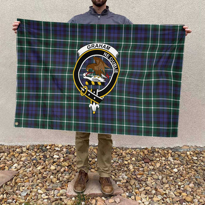 Clan Graham Tartan Flag Crest And Plaid Basic Style